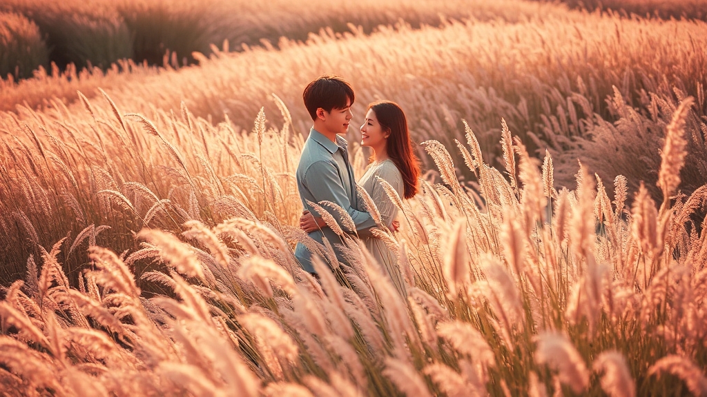 고창 핑크뮬리 축제는 어디서? (realistic 스타일)