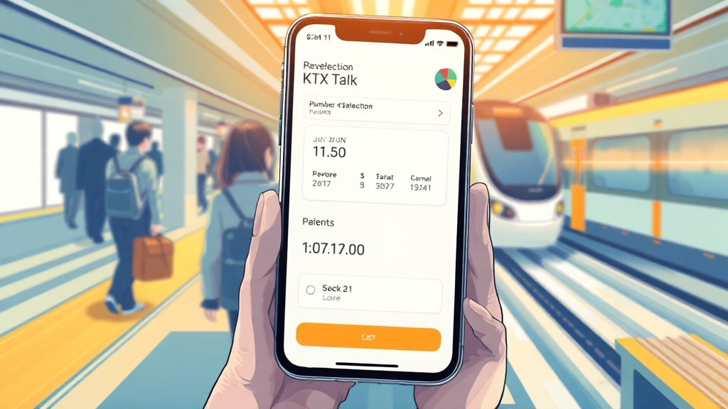 KTX 예매, 쉽게 따라하기 (illustration 스타일)