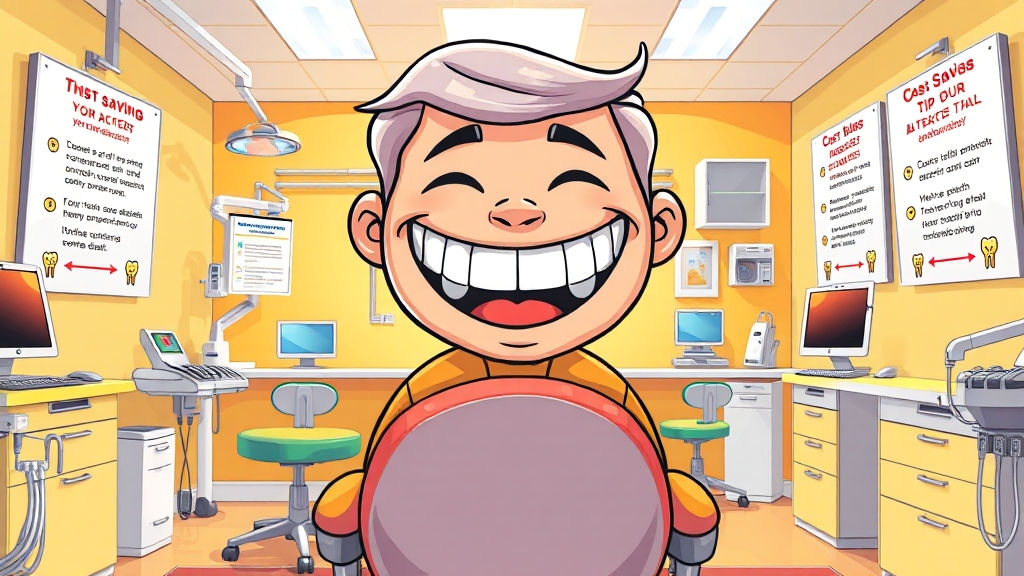 치아교정 비용 절감 팁 (cartoon 스타일)