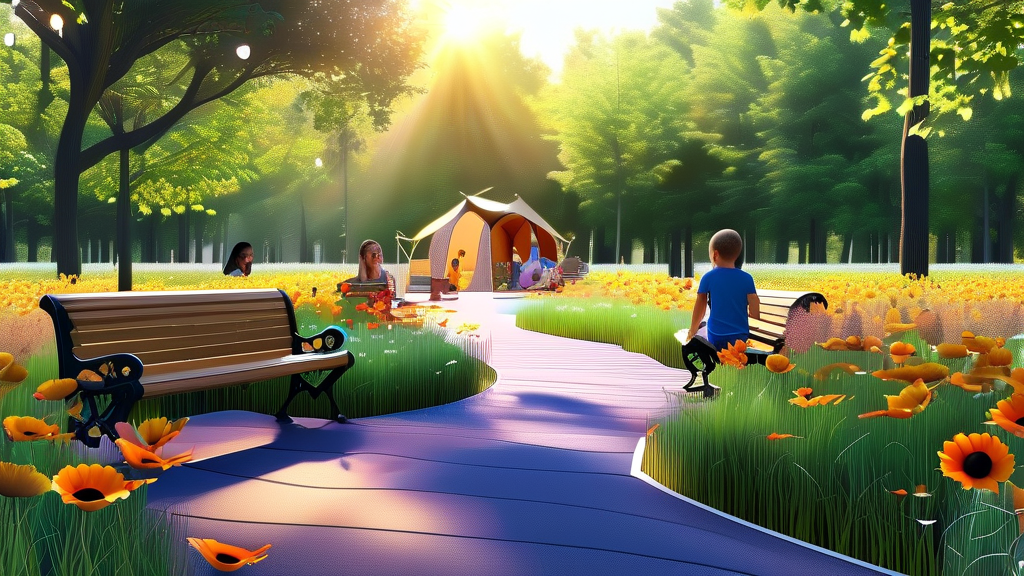 축제 즐길 거리: 신규 공간과 다채로운 체험 (realistic 스타일)