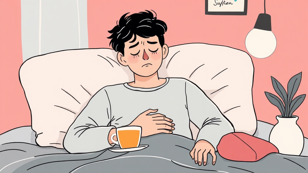 장염 초기, 어떻게 대처해야 할까요? (illustration 스타일)