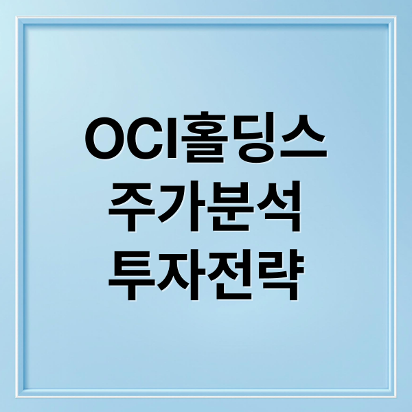 OCI홀딩스
주가분석
투자전략 (OCI홀딩스 주가)