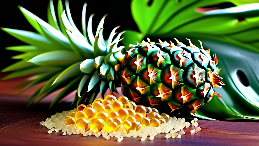 브로멜라인 섭취 시 꼭 알아두세요! (realistic 스타일)