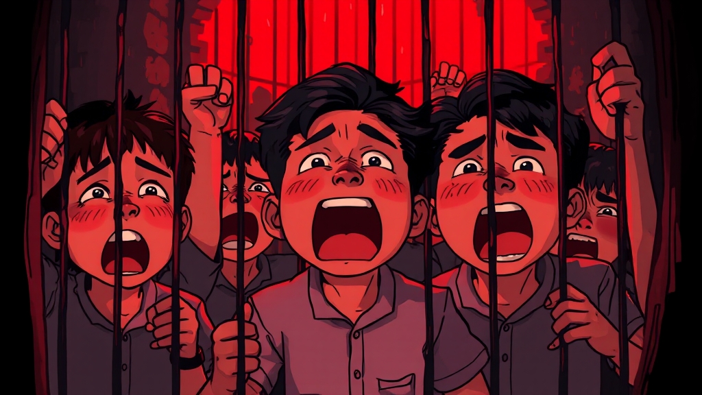 한국인 대상 범죄 실태 (cartoon 스타일)