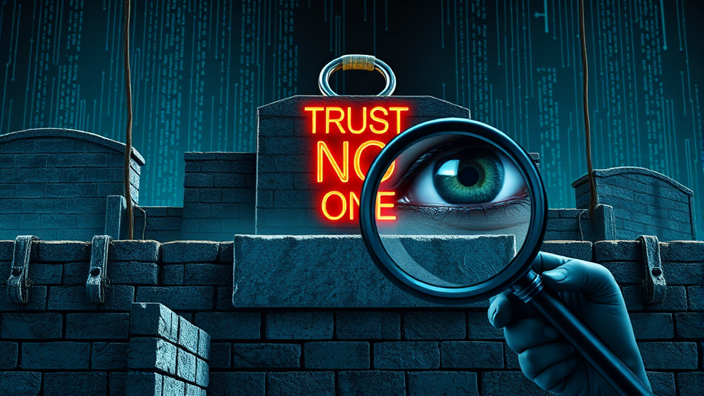 제로 트러스트 아키텍처 핵심 원칙 (realistic 스타일)