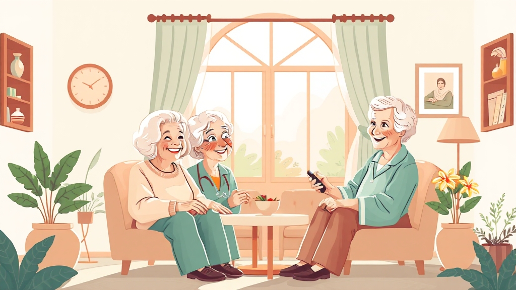 재가복지 서비스 이해 (illustration 스타일)