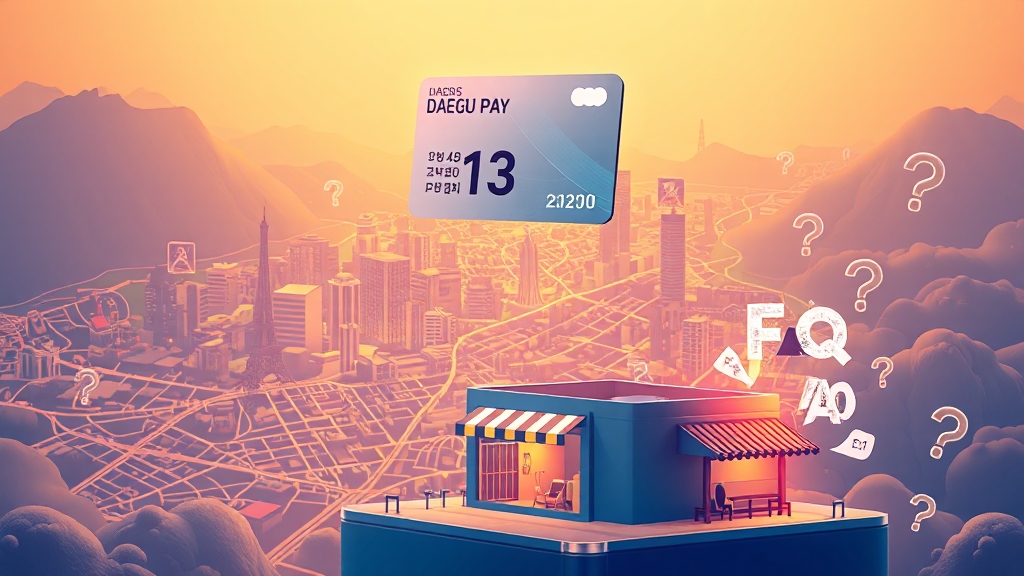 대구로페이, 궁금증 해결! (FAQ) (illustration 스타일)