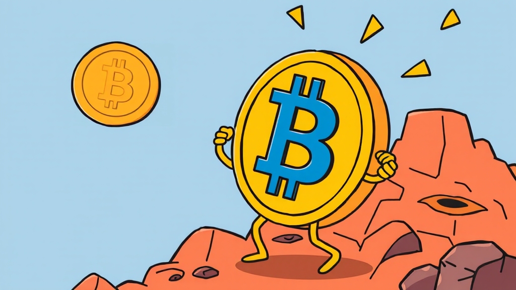 비트코인 시장 현황 (cartoon 스타일)