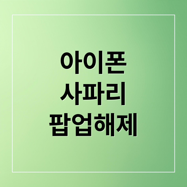 아이폰
사파리
팝업해제 (아이폰 사파리 인터넷에서 팝업차단 해제 하는 방법)