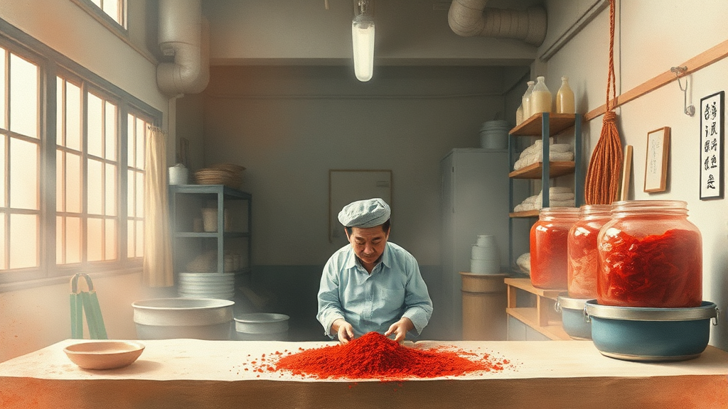 김치 산업, 정말 위기일까? (watercolor 스타일)