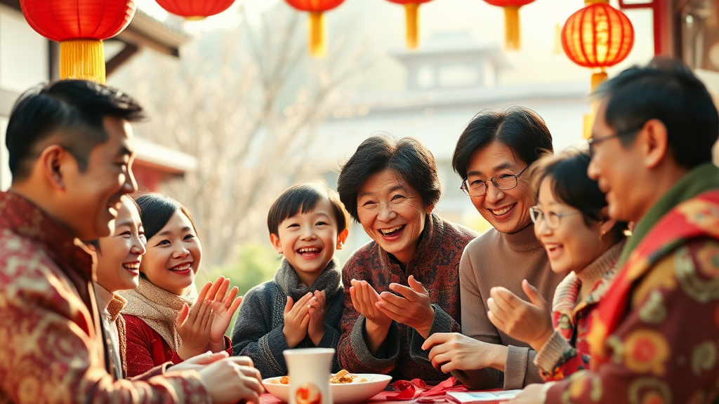 가족에게 전하는 따뜻한 인사말 (realistic 스타일)