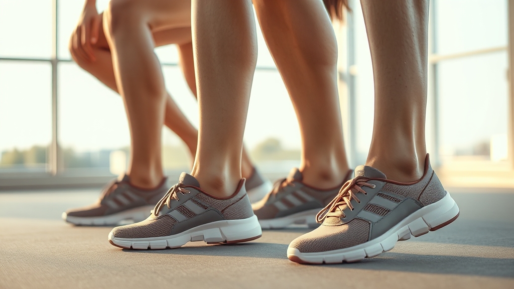 발목 충돌 증후군 예방 노력 (realistic 스타일)