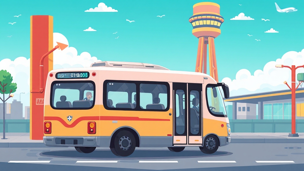 공항버스 노선, 시간표, 어디서 확인? (cartoon 스타일)