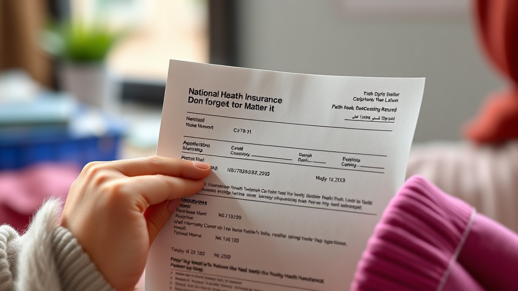 놓치면 손해! 국민건강보험 환급금 신청 절차와 필요 서류 (realistic 스타일)