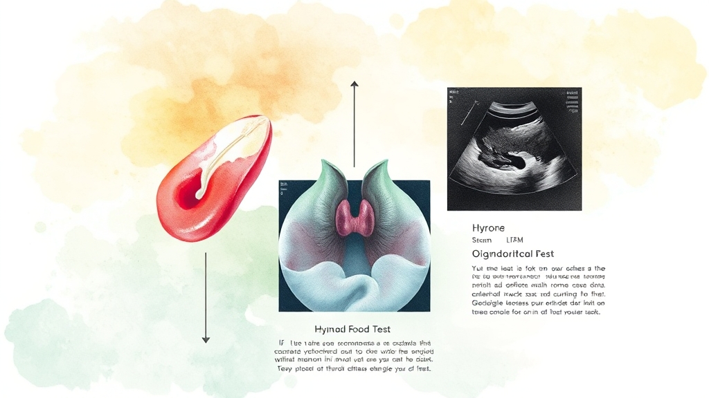 갑상선 질환, 어떻게 진단할까요? (watercolor 스타일)