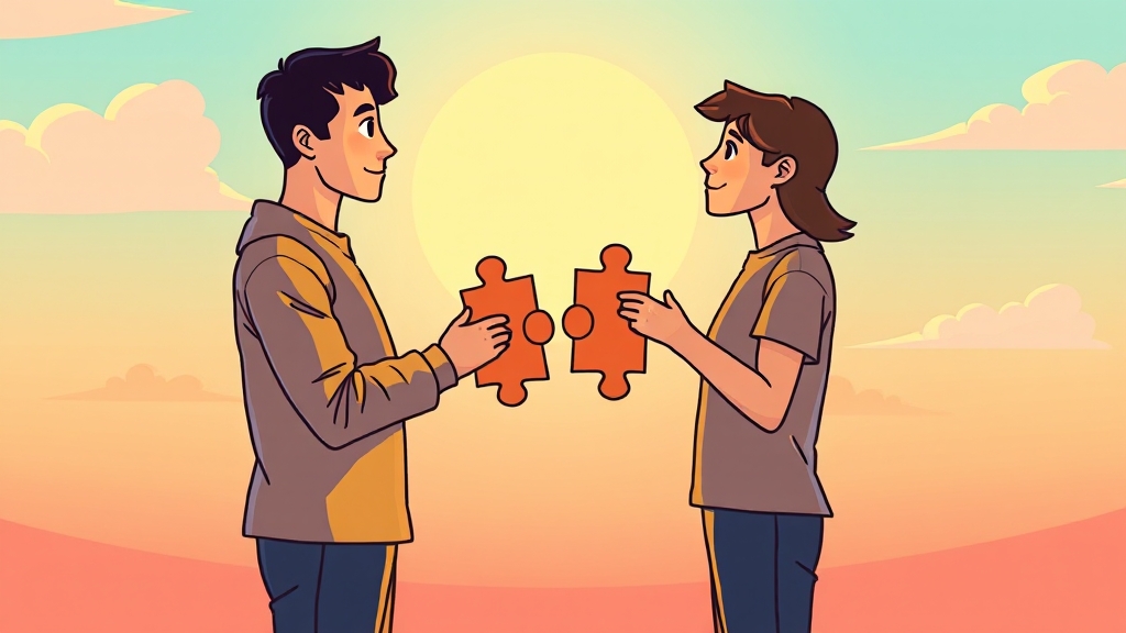 MBTI 궁합 향상 전략 (cartoon 스타일)