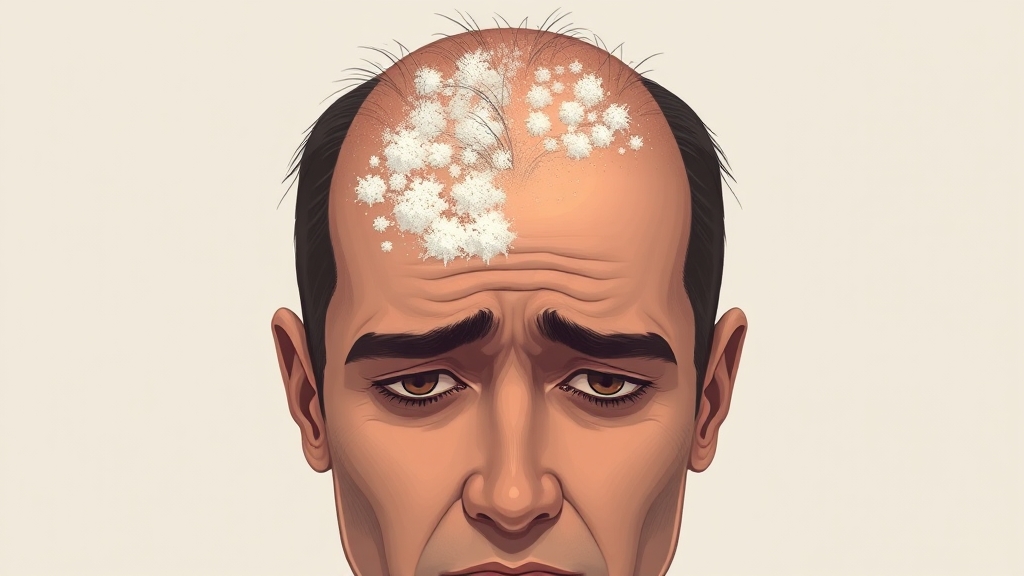 비듬 & 가려움 원인 (illustration 스타일)