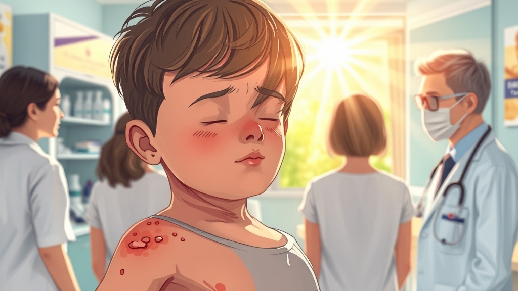 땀띠 심할 땐, 병원에 가야 할까? (illustration 스타일)