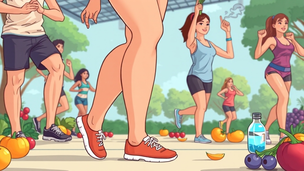 예방을 위한 생활 습관 (cartoon 스타일)