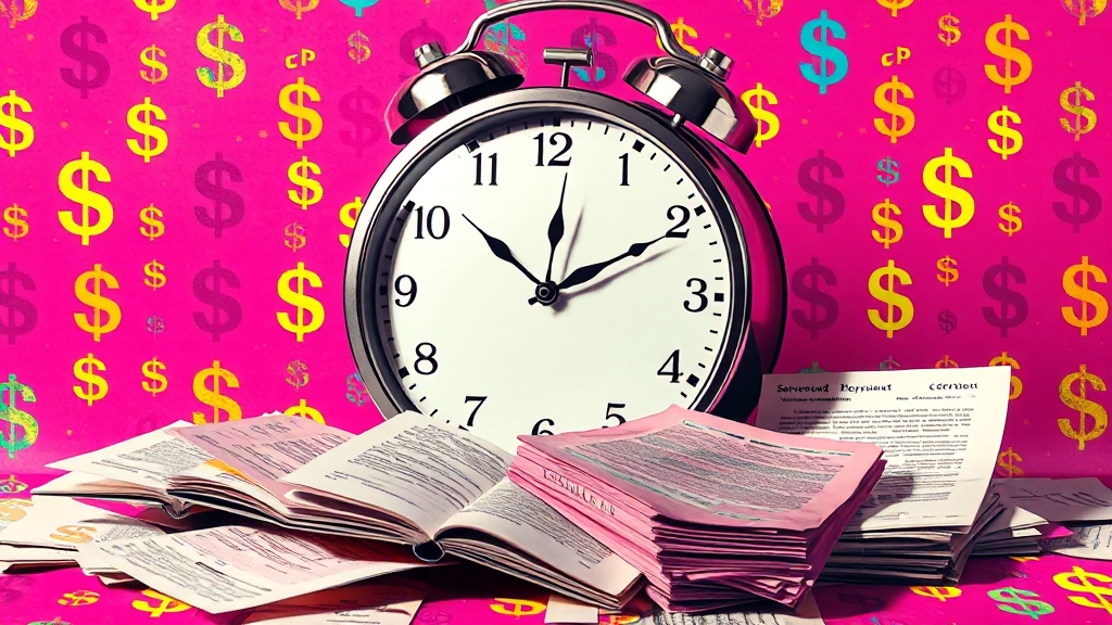 퇴직금 지급 시기 및 기한 (popart 스타일)