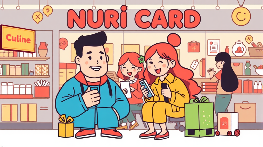 문화누리카드 온라인 사용 핵심 정보 (cartoon 스타일)