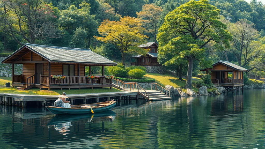 선재낚시공원 요금 및 방갈로 정보 (realistic 스타일)