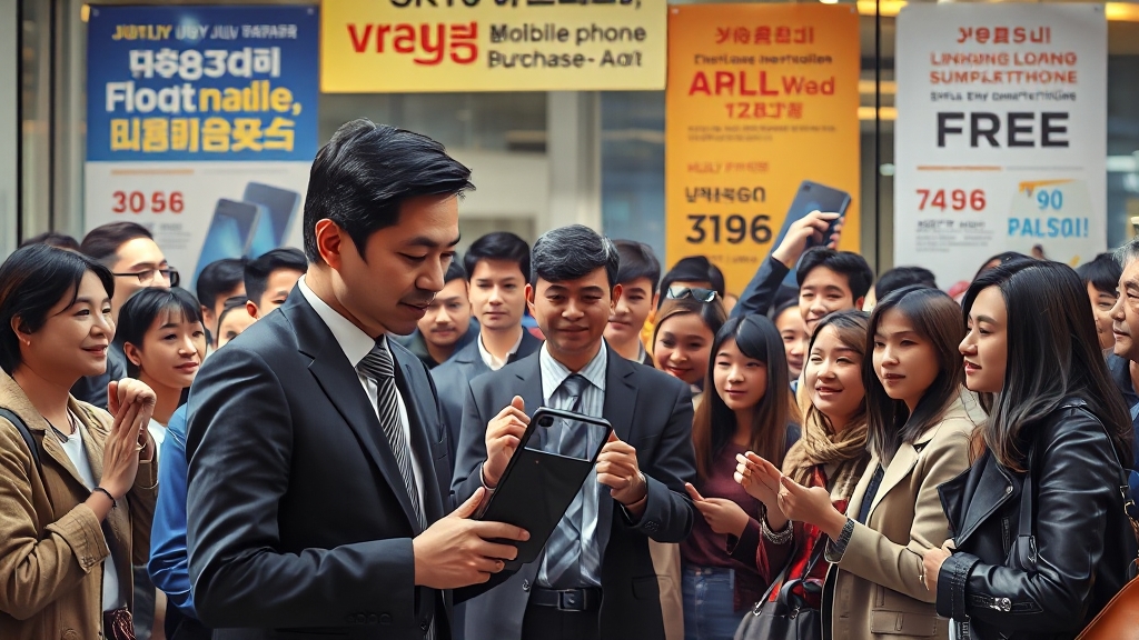 휴대폰 구매 전략: 시기별 꿀팁 (realistic 스타일)