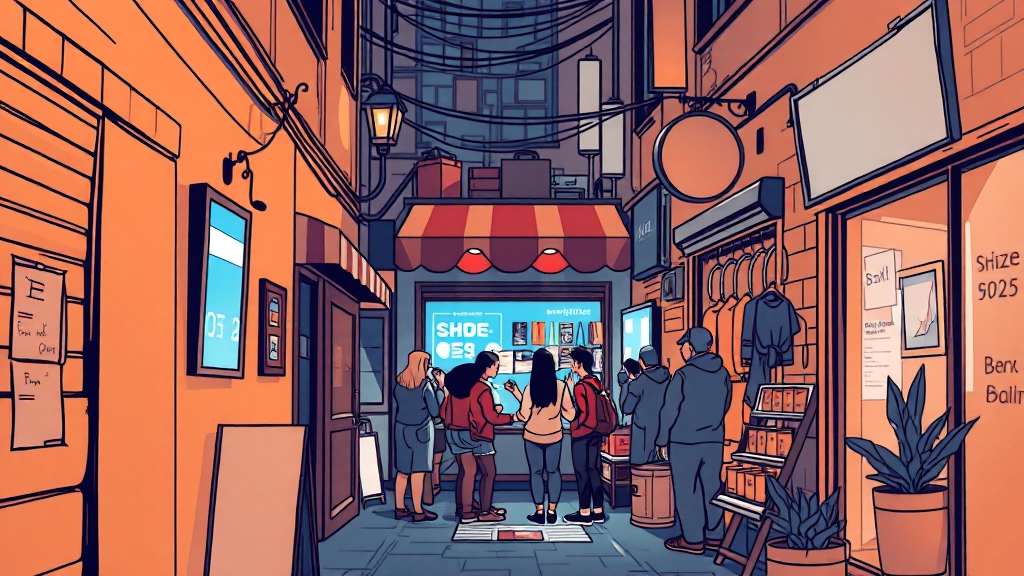 자영업 시장, 미래는? (illustration 스타일)