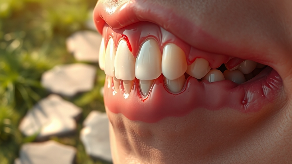 이빨 흔들림과 관련된 치아 질환 (realistic 스타일)