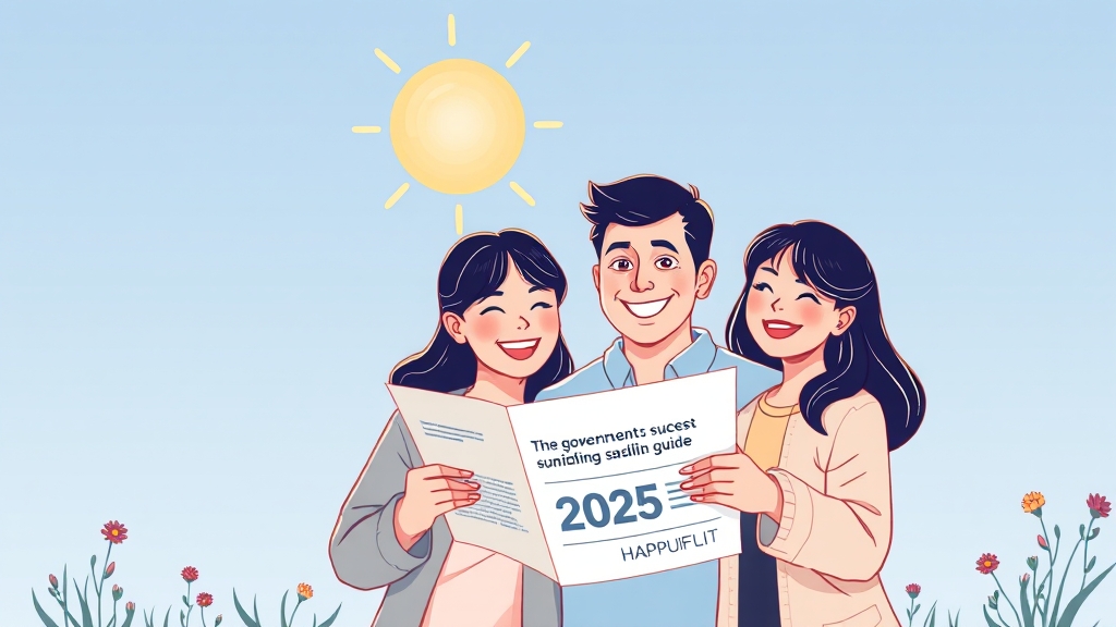 정부지원금 신청 방법 (illustration 스타일)