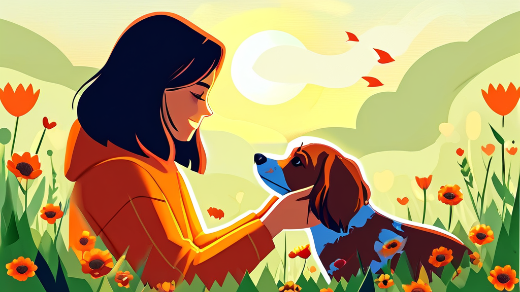 유기견 입양, 새로운 시작을 위한 첫걸음 (illustration 스타일)