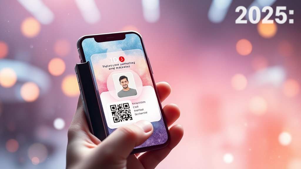 모바일 신분증 사용법 (watercolor 스타일)