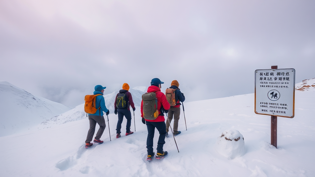안전 산행 가이드 (watercolor 스타일)