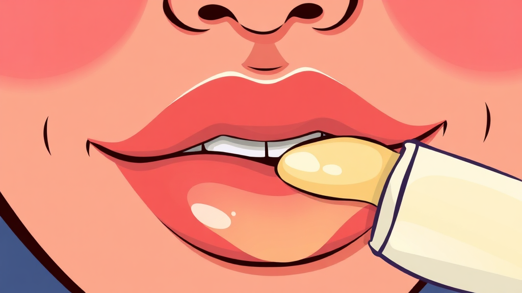 입술 트러블 관리 및 립밤 선택 (cartoon 스타일)