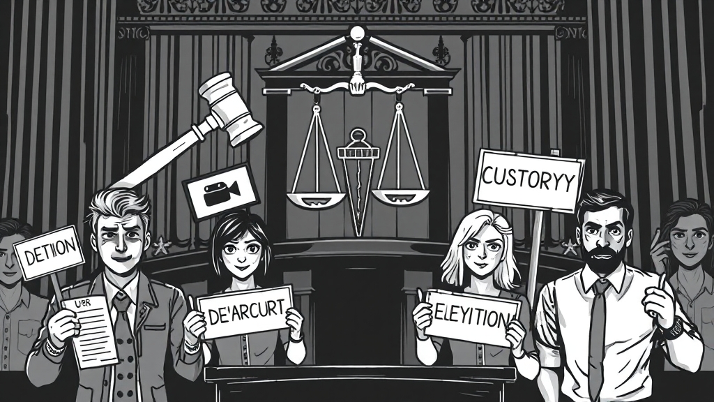 감치 vs 구속, 뭐가 다를까요? (illustration 스타일)