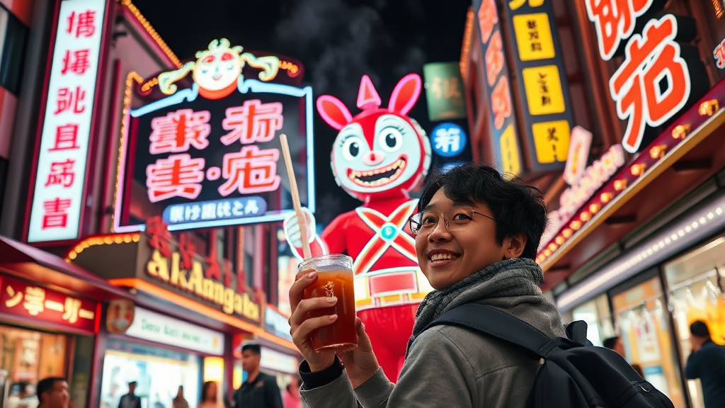 유메마루 주변 관광 정보 (watercolor 스타일)