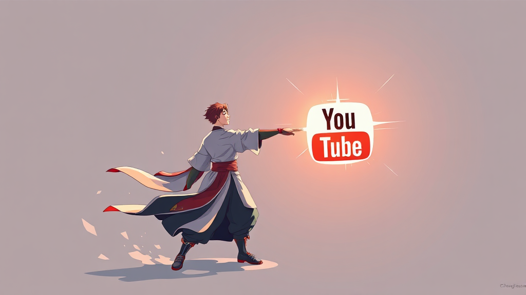 충주시 홍보맨에서 1인 유튜버로: 김선태의 새로운 도전 (illustration 스타일)