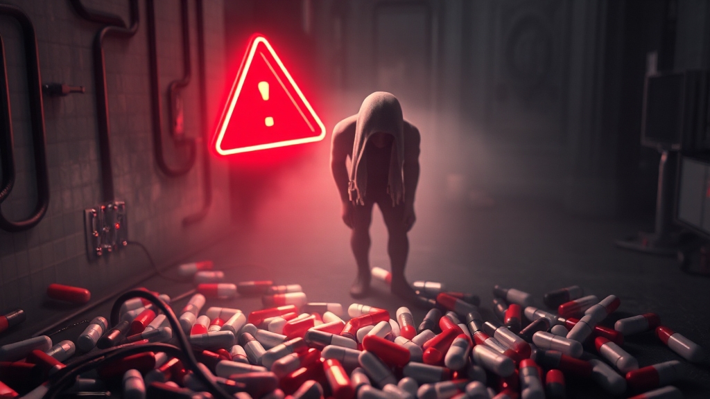 섭취 시 주의사항 및 부작용 (realistic 스타일)