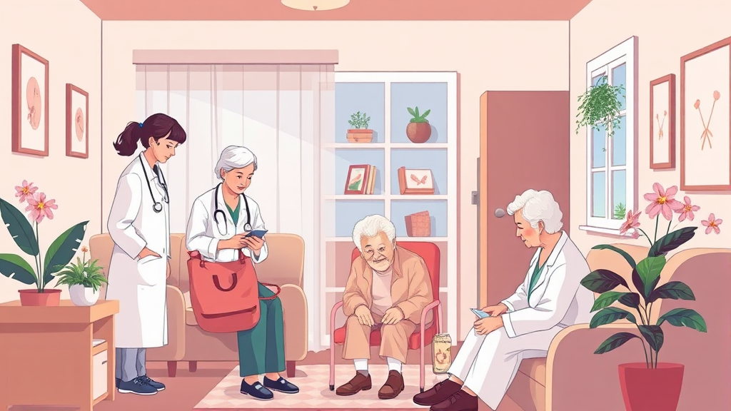 재택의료센터, 어떤 서비스를 제공하나요? (illustration 스타일)