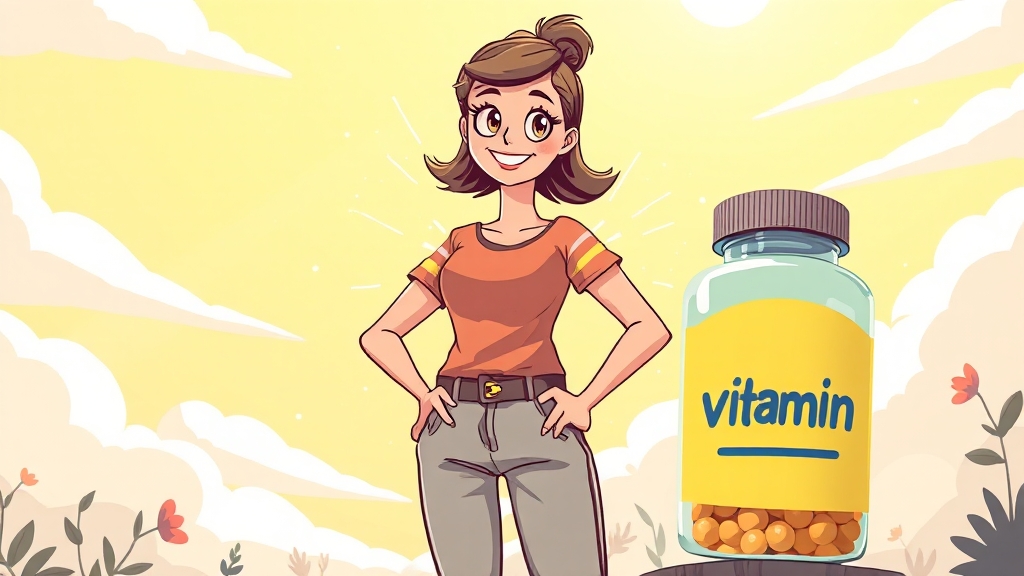 30대, 왜 비타민이 중요할까? (cartoon 스타일)