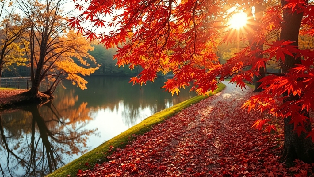 옛 중앙내수면연구소 단풍길 (realistic 스타일)