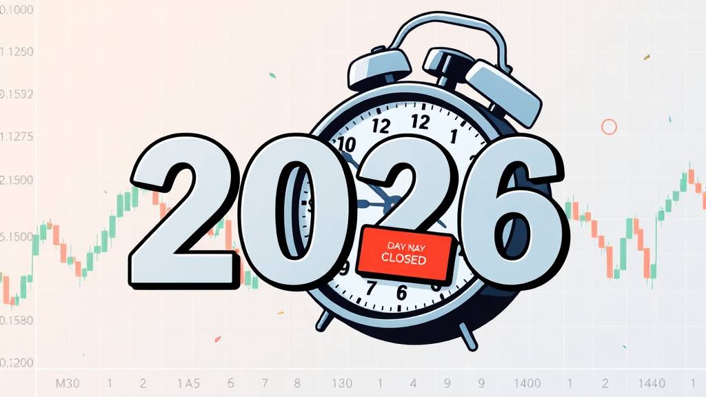 2026년 미국 주식 시장 개장 및 휴장 일정 (illustration 스타일)