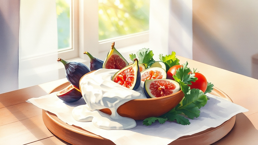 제철 무화과 맛있게 즐기기 (watercolor 스타일)