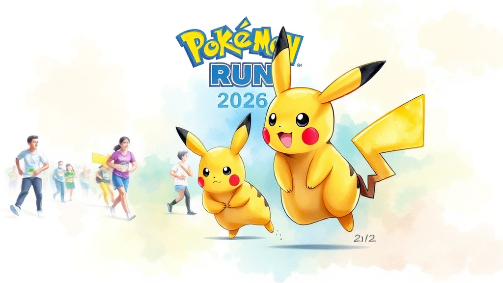 포켓몬 런 서울 2026: 티켓 예매 및 신청 방법 완벽 정리 (watercolor 스타일)