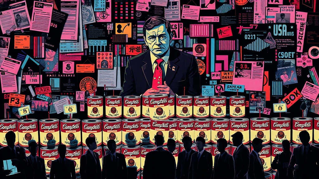 최신 기술 악용한 사기 예방하기 (popart 스타일)