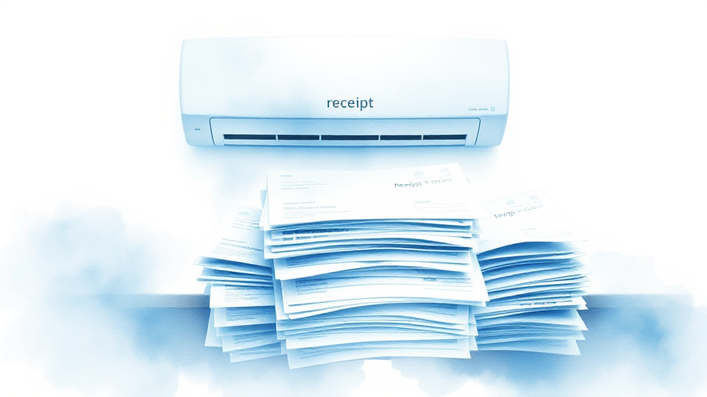 냉난방비 집행 및 정산 방법 (watercolor 스타일)