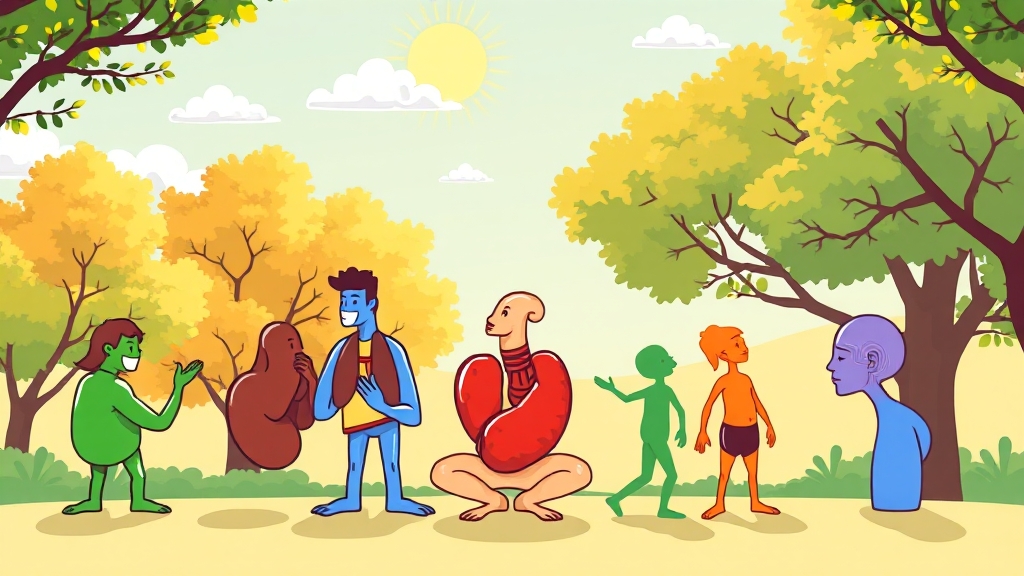 8체질의 핵심 개념 (cartoon 스타일)