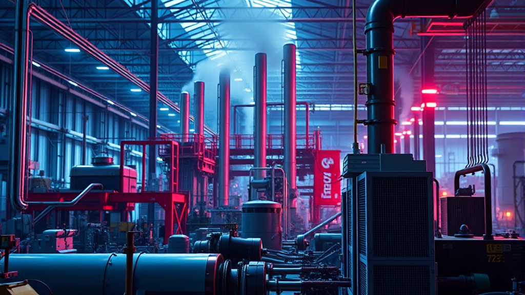 스마트팩토리 기술 및 활용 (realistic 스타일)