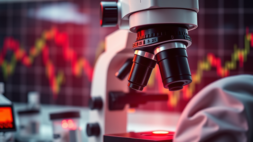 니파바이러스 관련주: 진단키트 분야 (realistic 스타일)