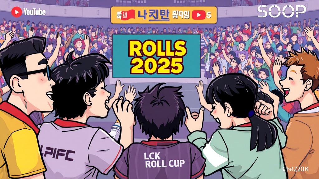 롤드컵 2025 한국어 중계 정보 (cartoon 스타일)